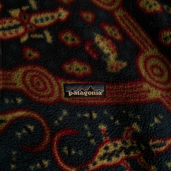 Patagonia Rare Vintage Crocodile Bluegrass Synchilla Snap Fleece Jacket Men’s M - Picture 7 of 10